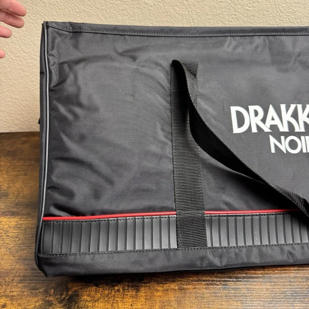 Drakkar‎ Noir Duffle Bag Black Red Travel Gym Weekender Tote NWT Vintage 90s